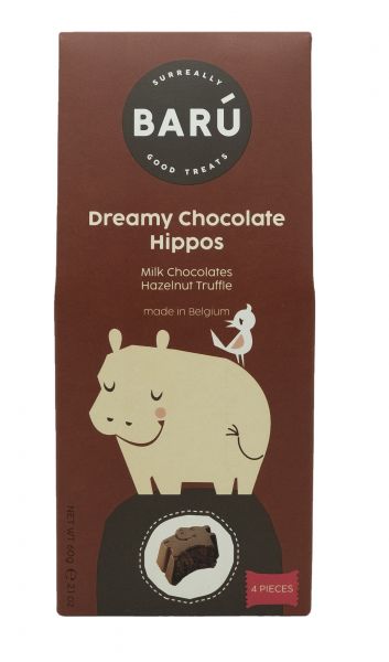 Barú Hippos Milk Chocolates Hazelnut Truffle 60g